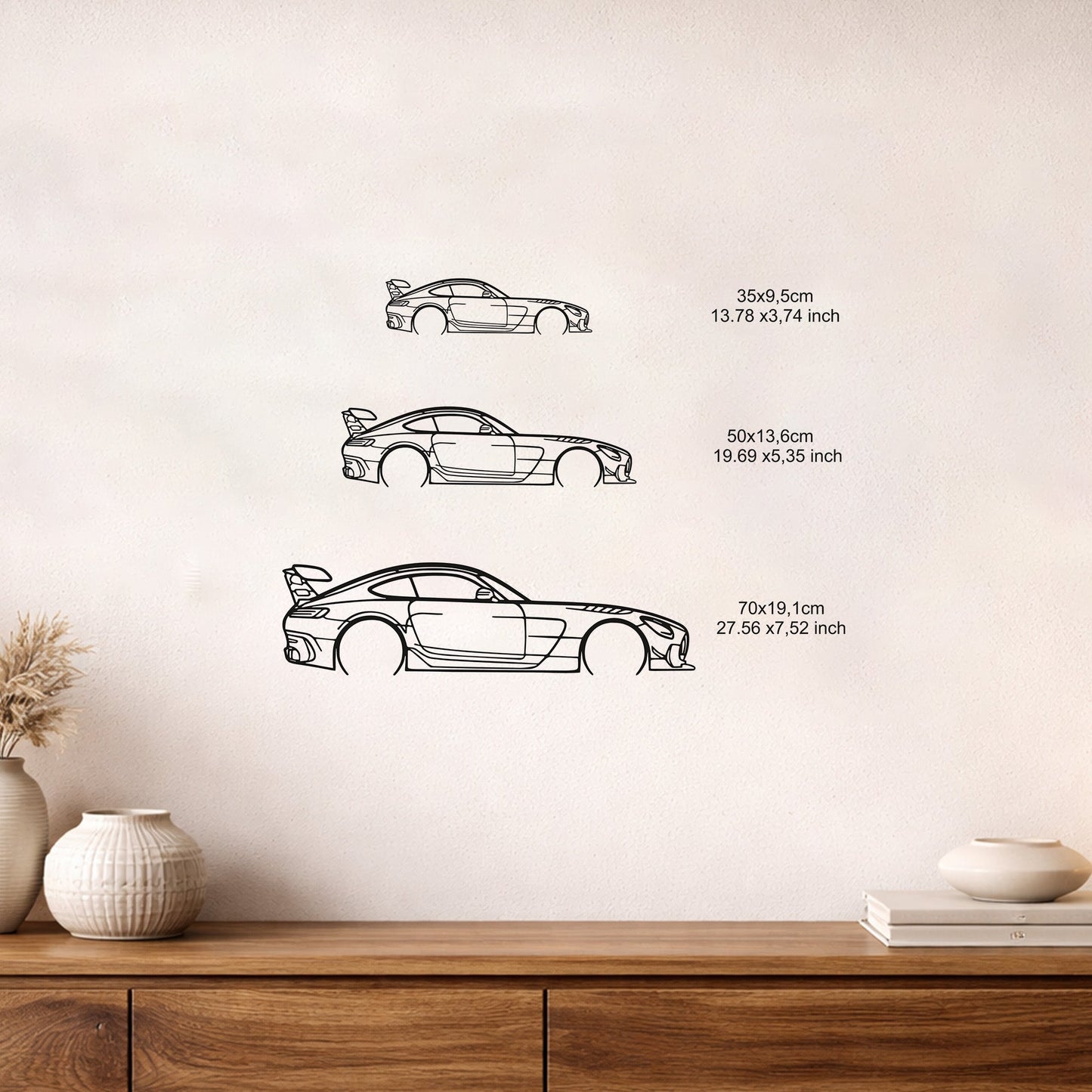 Mercedes AMG GT Metal Duvar Tablosu - Modern Otomobil Temalı Ofis Dekorasyonu