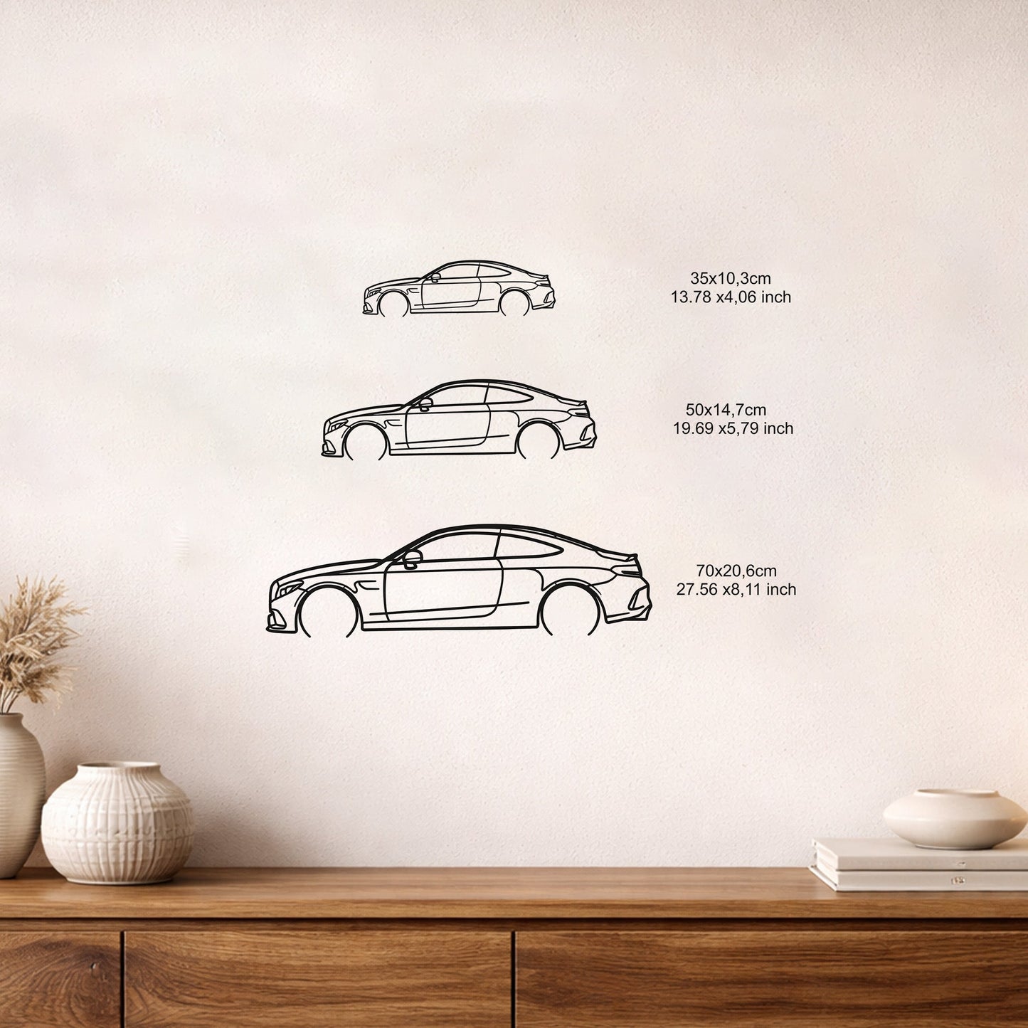 Mercedes C 63 AMG Metal Duvar Tablosu - Güçlü ve Estetik Dekorasyon