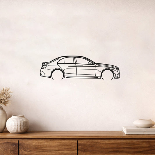 Mercedes C43 AMG Metal Duvar Tablosu - Modern Araç Silüeti