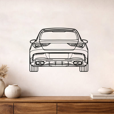 2023 Mercedes CLA Arka Görünüm Metal Tablo - Lüks Araç Duvar Dekoru