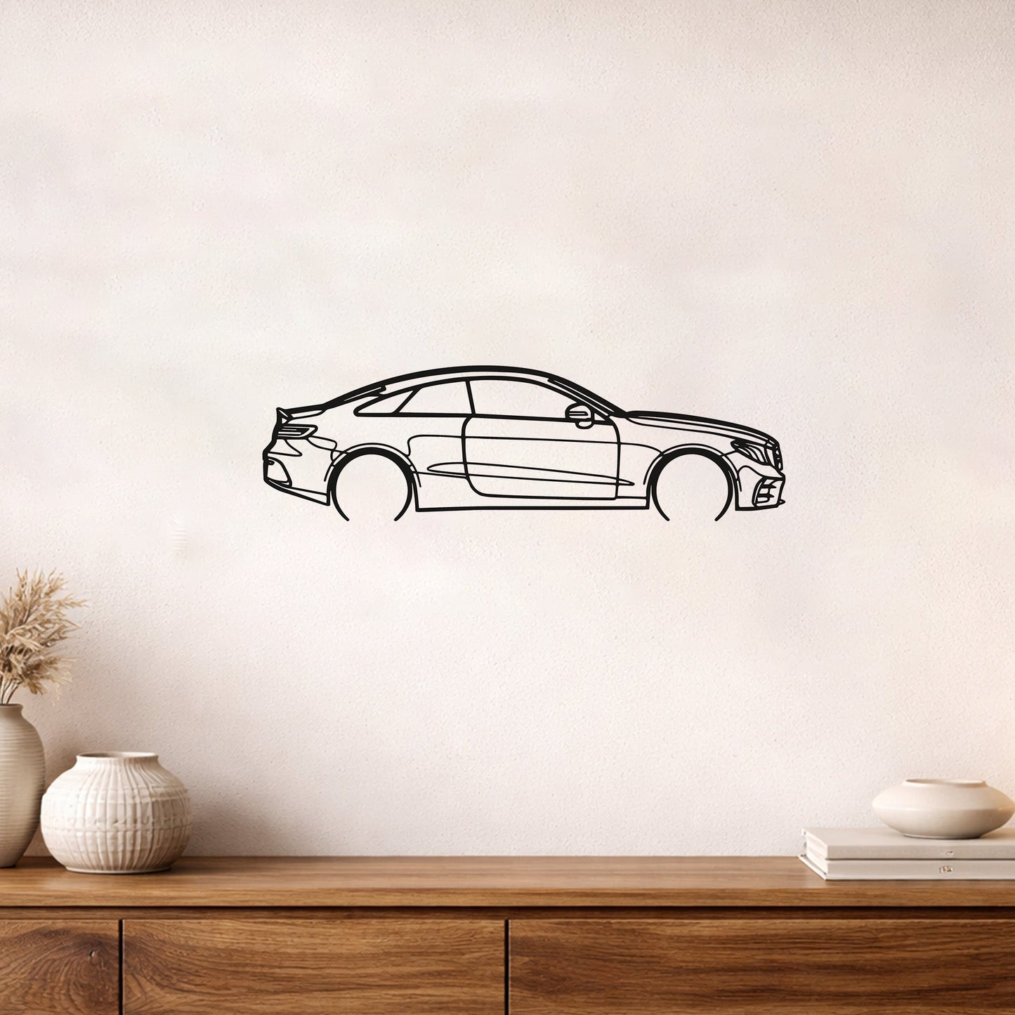 Mercedes E 53 AMG Metal Duvar Tablosu Lüks Araba Silüeti Metal Dekorasyon