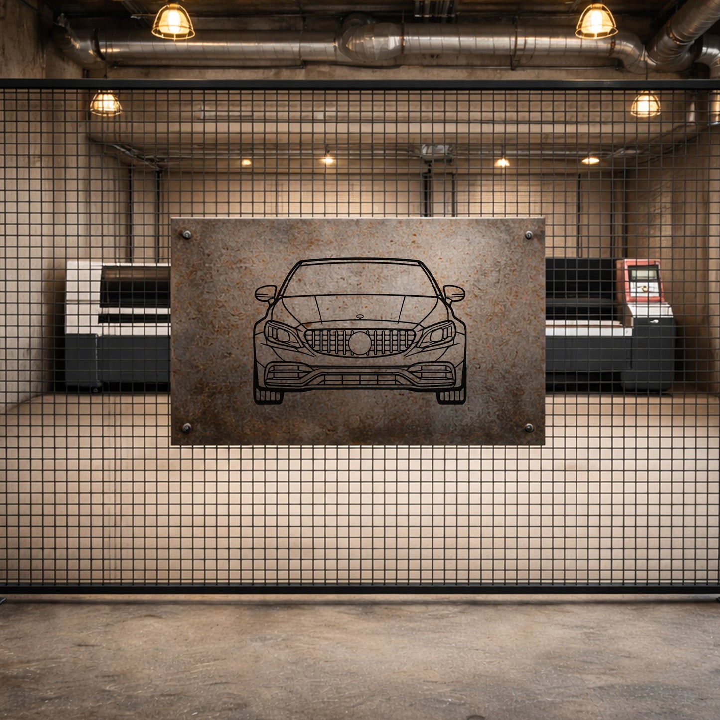 Mercedes G63 AMG Ön Görünüm Metal Duvar Tablosu Agresif Tasarım Metal Dekor