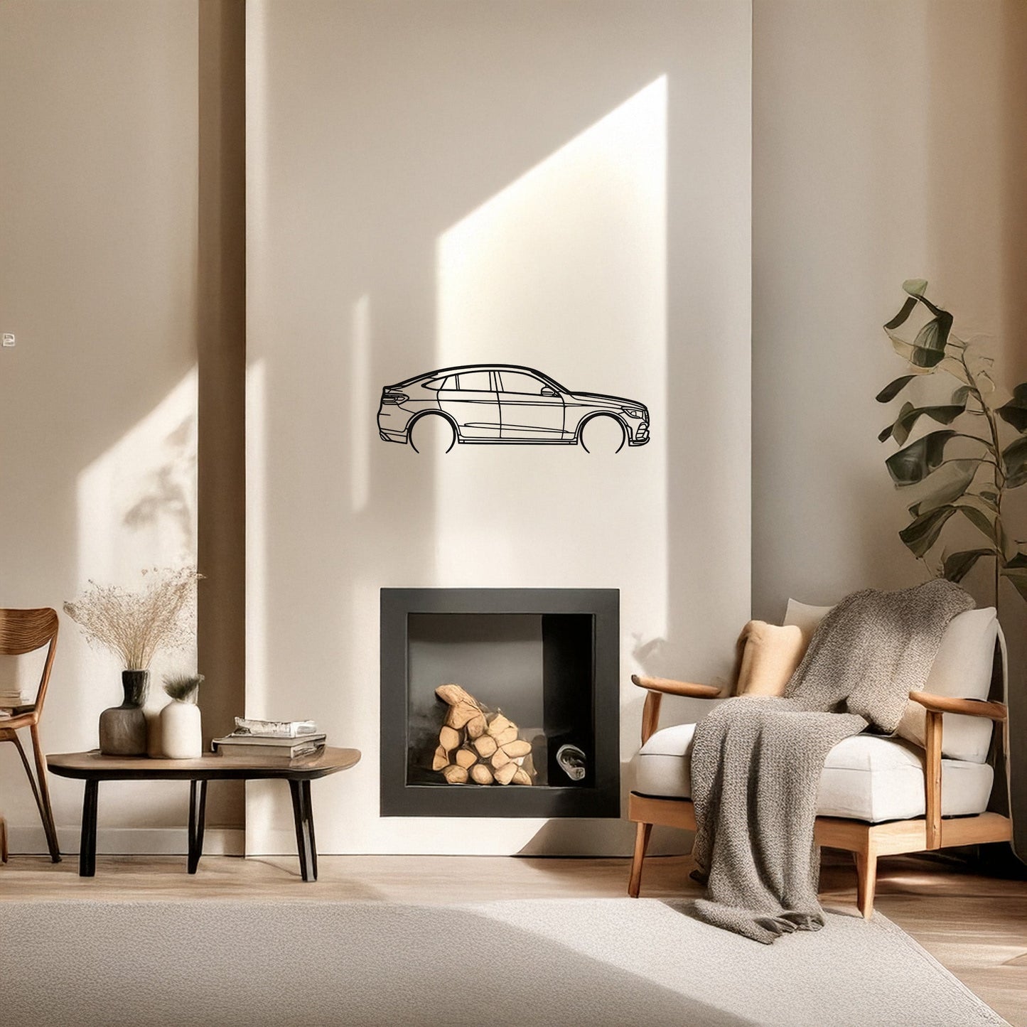 Mercedes GLC Coupe Metal Duvar Tablosu Modern Araba Tasarımı Metal Dekor