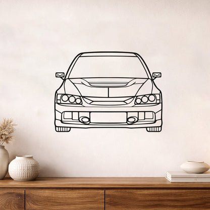 Mitsubishi Lancer Evo 9 Metal Duvar Tablosu Spor Araba Tasarımı