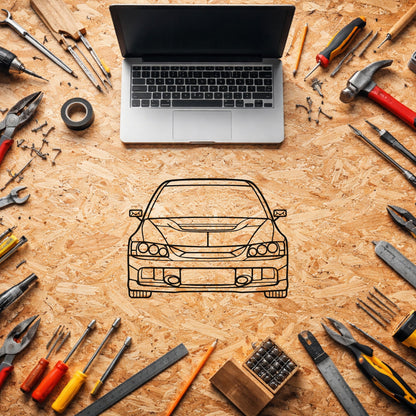 Mitsubishi Lancer Evo 9 Metal Duvar Tablosu Spor Araba Tasarımı