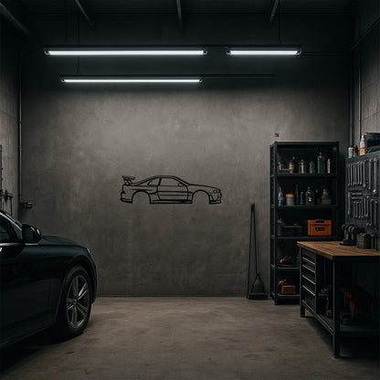 Nissan Skyline R34 Metal Duvar Tablosu İkonik Araba Silüeti