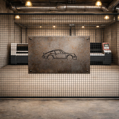 Porsche 911 Group 4 Metal Duvar Tablosu Retro Yarış Teması