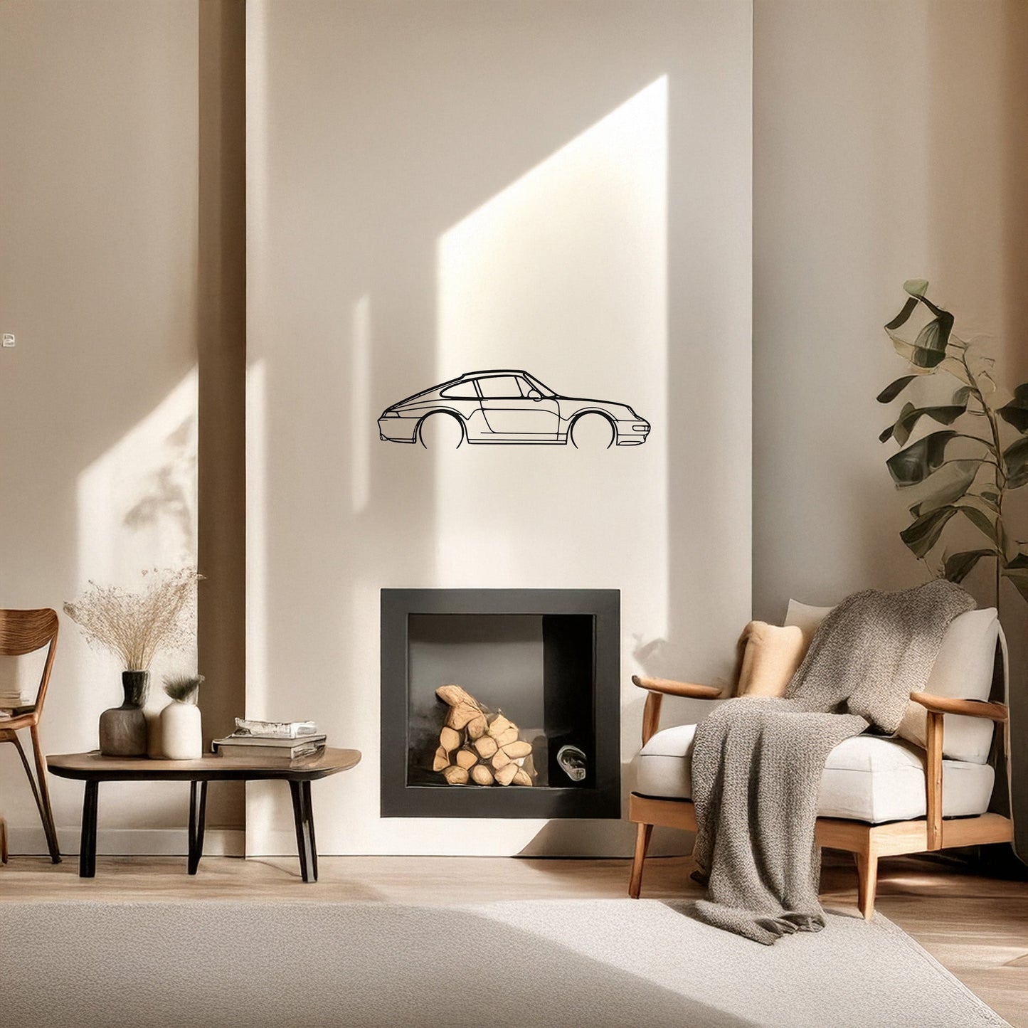 Porsche 911 993 Serisi Modern Metal Duvar Tablosu Otomobil Dekoru