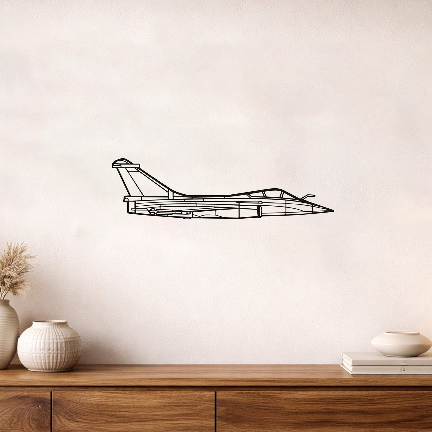 Rafale C Savaş Jeti Metal Duvar Tablosu Havacılık Temalı Dekorasyon