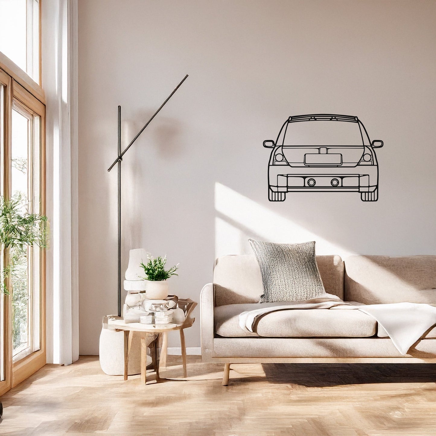 Renault Clio 2002 Arka Görünüm Metal Duvar Tablosu Modern Tasarım