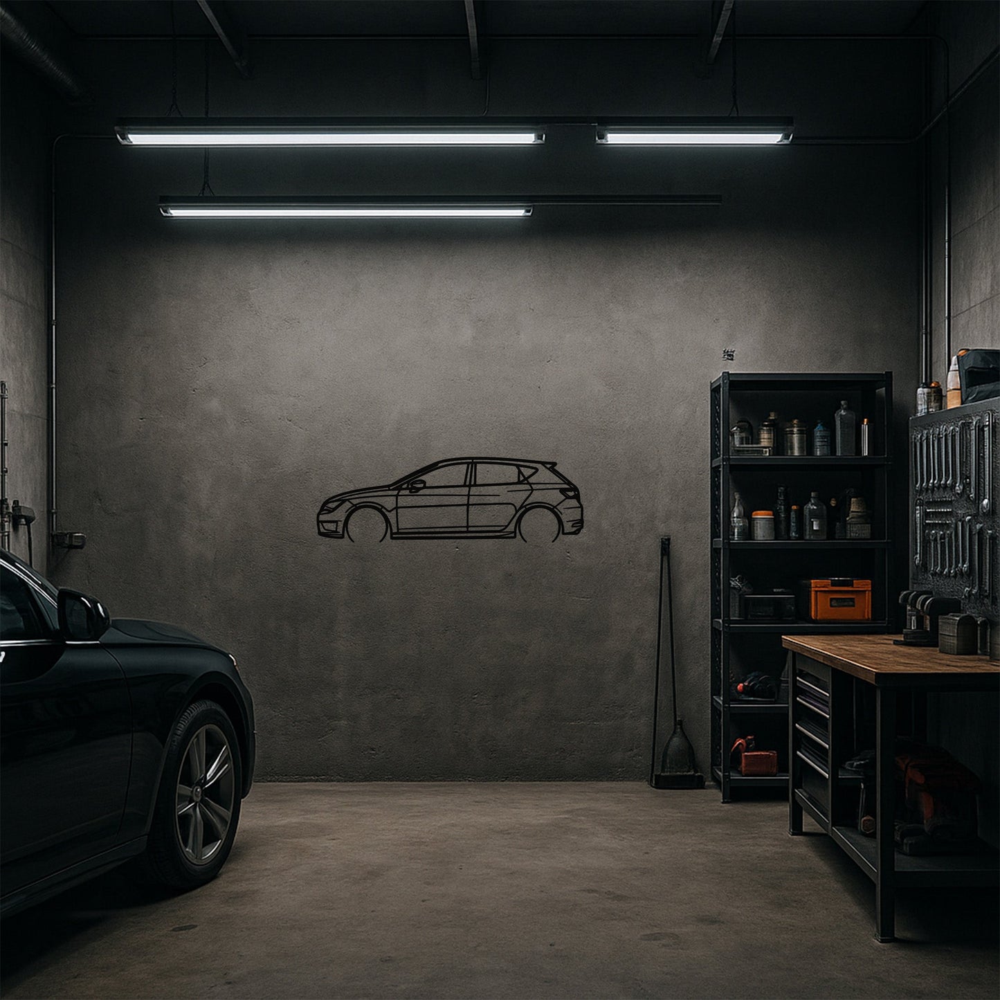 Seat Leon TSI Metal Duvar Tablosu Şehirli ve Sportif Dekorasyon