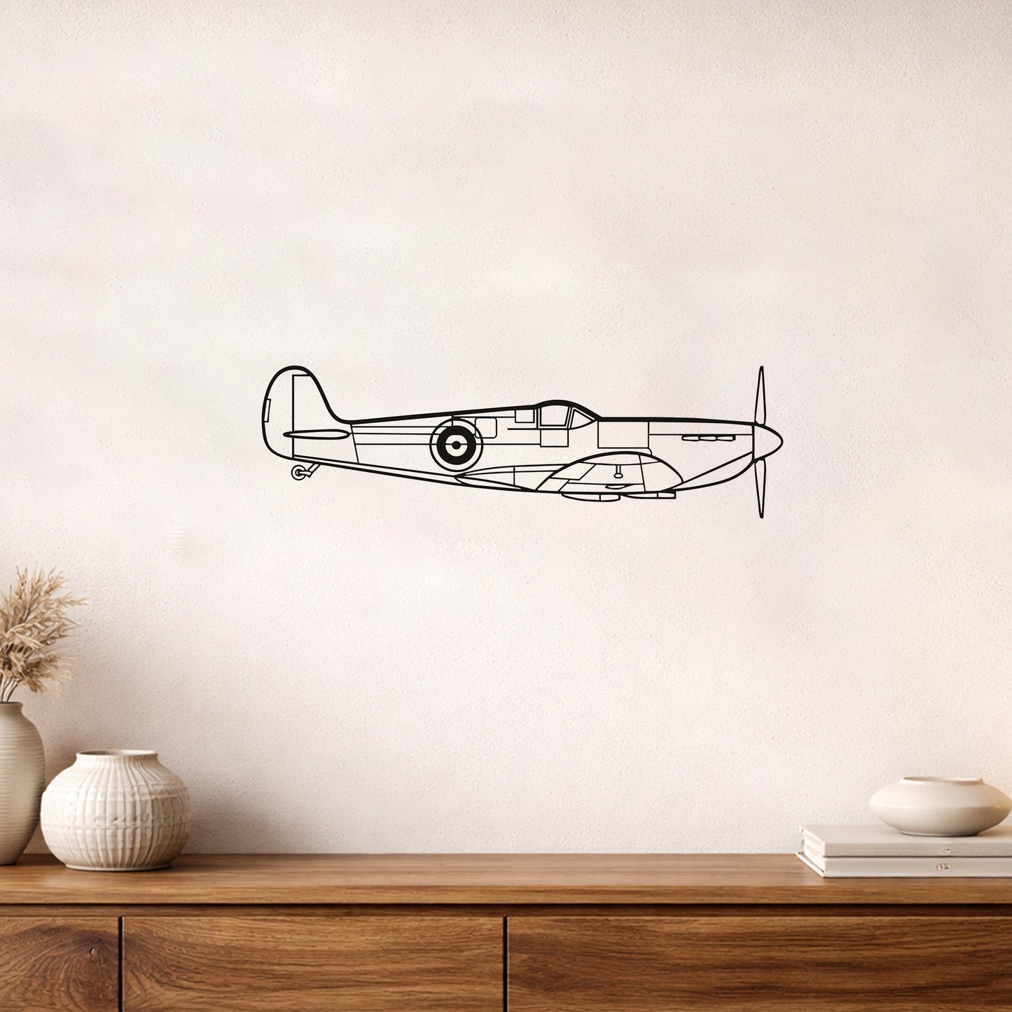 Spitfire Mk. II Savaş Uçağı Metal Duvar Tablosu Tarihi ve Nostaljik Dekor