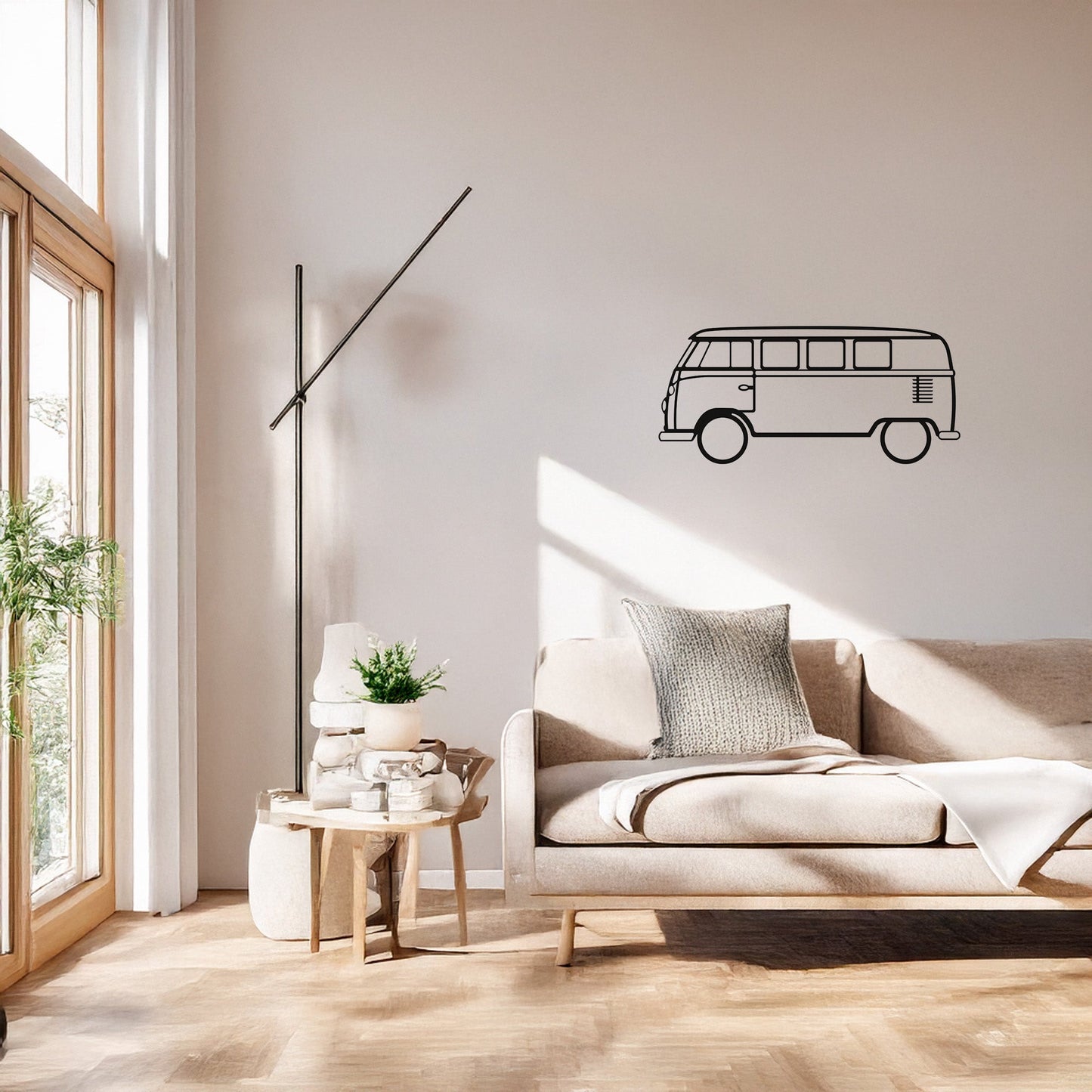 Volkswagen T1 Camper Van Metal Duvar Tablosu - Retro Karavan Tasarımı