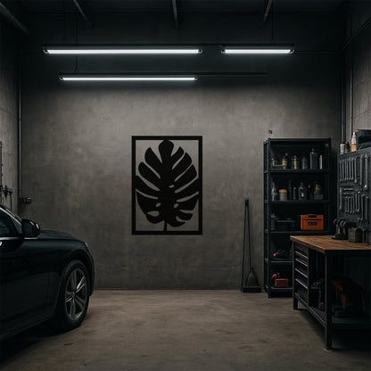 Monstera Yaprağı Tasarımlı Modern Metal Duvar Tablosu