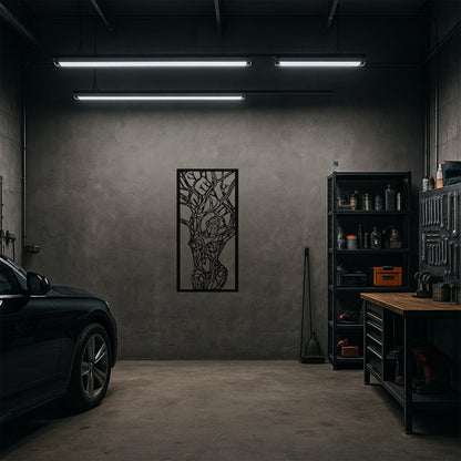 Soyut Ağaç ve Dal Figürlü Metal Duvar Dekoru Modern Sanat Tablosu
