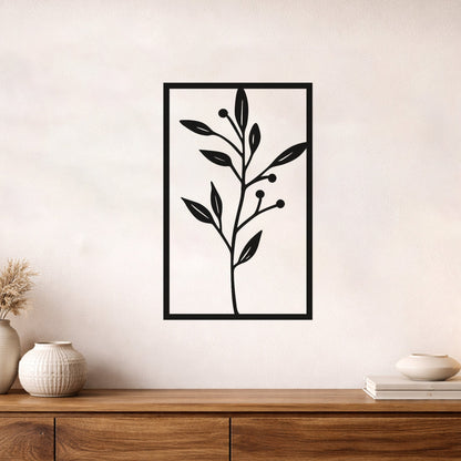Modern Zeytin Dalı Metal Duvar Tablosu Barış ve Estetik