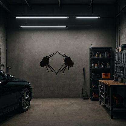 Wolverine Pençesi Metal Duvar Tablosu Modern Süper Kahraman Dekoru