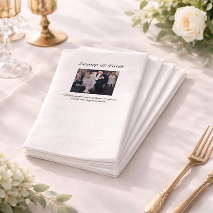 Düğün Nişan Kına İçin Kişiye Özel Baskılı Peçete – Özel Gün Organizasyon Peçetesi