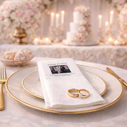 Düğün Nişan Kına İçin Kişiye Özel Baskılı Peçete – Özel Gün Organizasyon Peçetesi