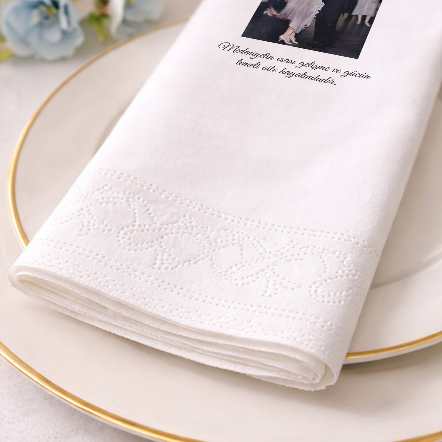 Düğün Nişan Kına İçin Kişiye Özel Baskılı Peçete – Özel Gün Organizasyon Peçetesi