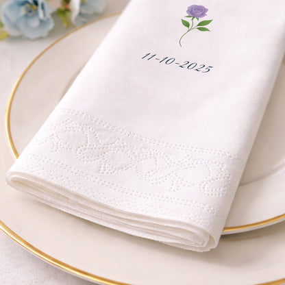 Düğün Nişan Kına İçin Minimal Baskılı Peçete – Kişiye Özel Özel Gün Peçetesi
