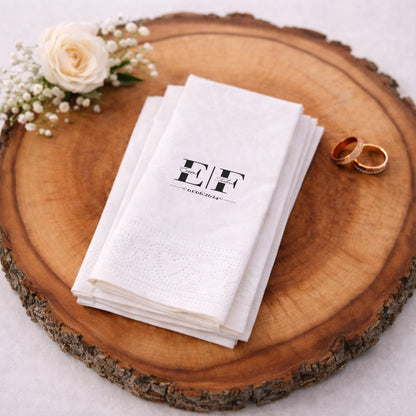 Düğün Nişan Kına İçin Klasik Monogram Baskılı Peçete – Kişiye Özel Peçete