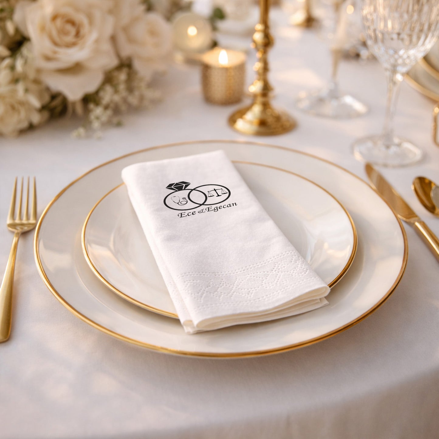 Düğün Nişan Kına İçin Meslek Temalı Baskılı Peçete – Kişiye Özel Peçete