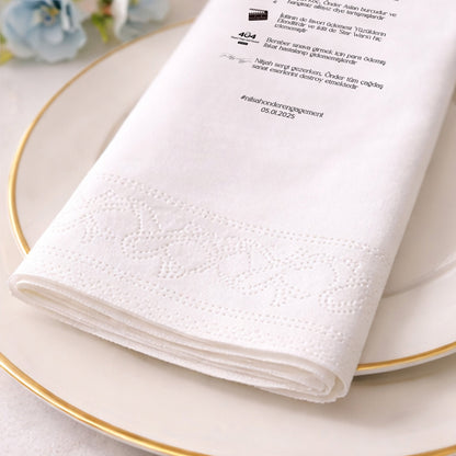 Nilşah & Önder Fun Facts Temalı Nişan Baskılı Peçete