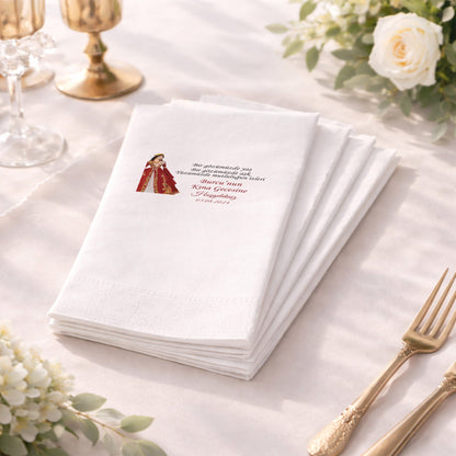 Burcu Kına Gecesi Temalı Geleneksel Baskılı Peçete