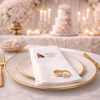 Burcu Kına Gecesi Temalı Geleneksel Baskılı Peçete