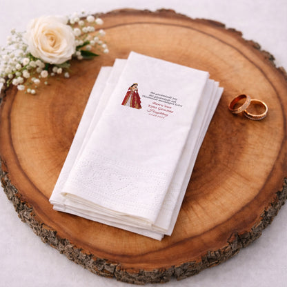 Burcu Kına Gecesi Temalı Geleneksel Baskılı Peçete