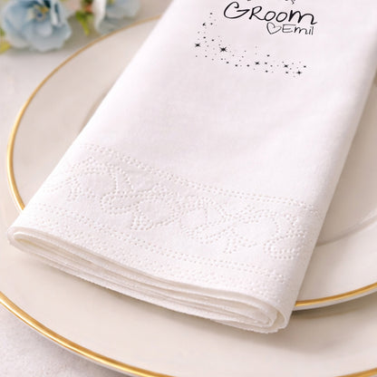 Bride & Groom Yazılı Eğlenceli Düğün Baskılı Peçete