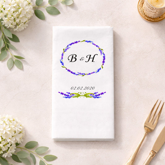 Hat Yazılı Dini Temalı İsimli Nikah ve Düğün Peçetesi