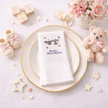 Gökkuşağı Temalı Bebek Mevlidi Kişiye Özel Peçete