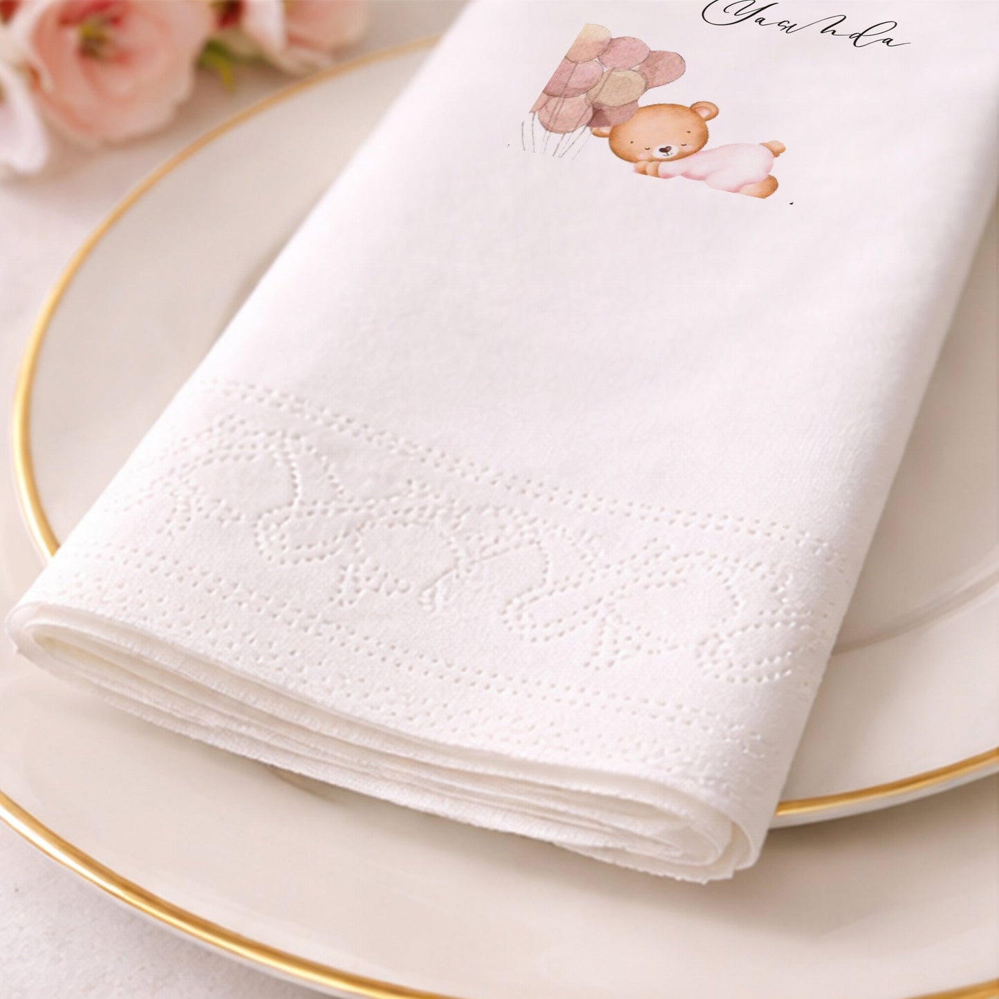 Uçak Temalı Erkek Bebek 1 Yaş Doğum Günü Peçetesi