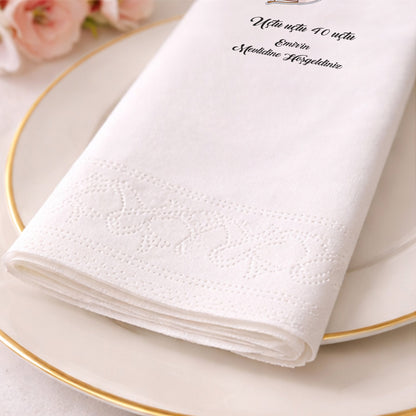 Leylek Temalı Erkek Bebek Mevlidi Kişiye Özel Peçete