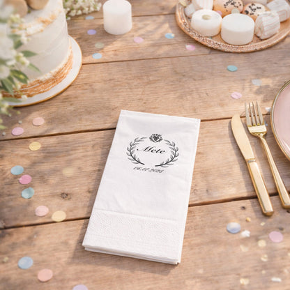 Kuğulu Baby Shower Temalı Kişiye Özel Bebek Peçetesi