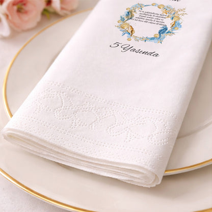 Bebecan 5 Yaş Denizatı ve Deniz Kabuğu Temalı Marin Peçete