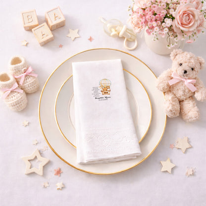 Kerem İsimli Sevimli Orman Hayvanları Uçan Balon Peçetesi