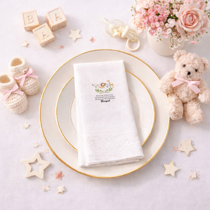 Hayal İsimli Sevimli Safari Hayvanları Temalı Bebek Peçetesi