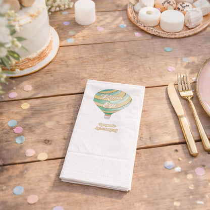 Kaan Ege Pastel Yeşil Bohem Sıcak Hava Balonu Temalı Peçete