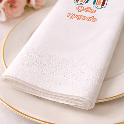 Bohem Çiçekli Gökkuşağı Temalı Vera 1 Yaş Peçetesi