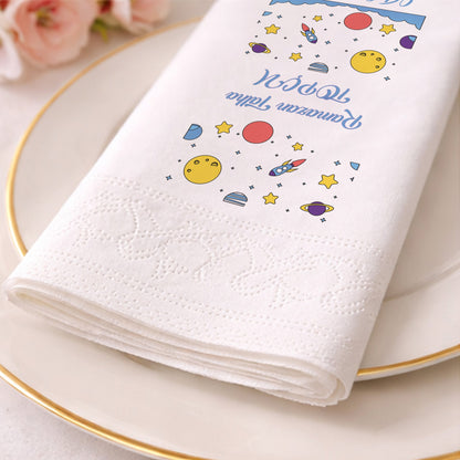 Astronot ve Galaksi Desenli Ramazan Talha İsimli Peçete