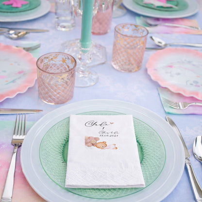 Yade 1 Yaşında Ayıcıklı ve Balonlu Soft Tasarım Bebek Peçetesi