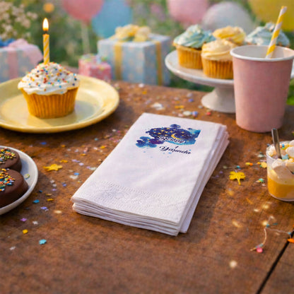 Berkay 1 Yaşında Ay ve Yıldız Temalı Gece Gökyüzü Peçetesi