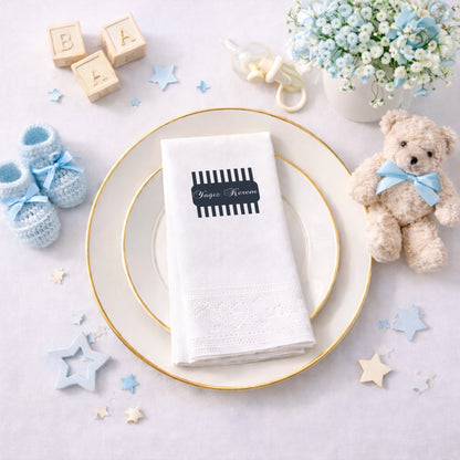 Çizgili Modern Tasarım Yağız Kerem İsme Özel Parti Peçetesi