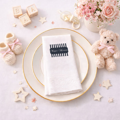 Çizgili Modern Tasarım Yağız Kerem İsme Özel Parti Peçetesi