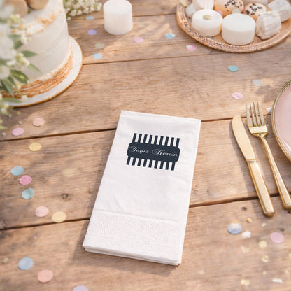 Çizgili Modern Tasarım Yağız Kerem İsme Özel Parti Peçetesi