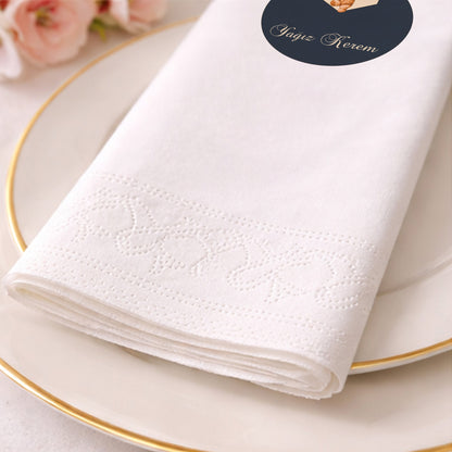 Yağız Kerem İsme Özel Teddy Bear Konseptli Lacivert Peçete