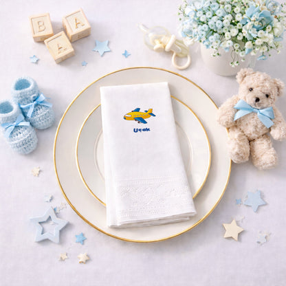 Sarı Sevimli Uçak Temalı Çocuk Doğum Günü Peçetesi 20'li Paket